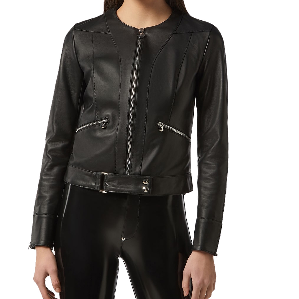 Women Biker Jacket Side